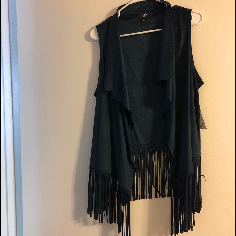 Fringe Navy Vest